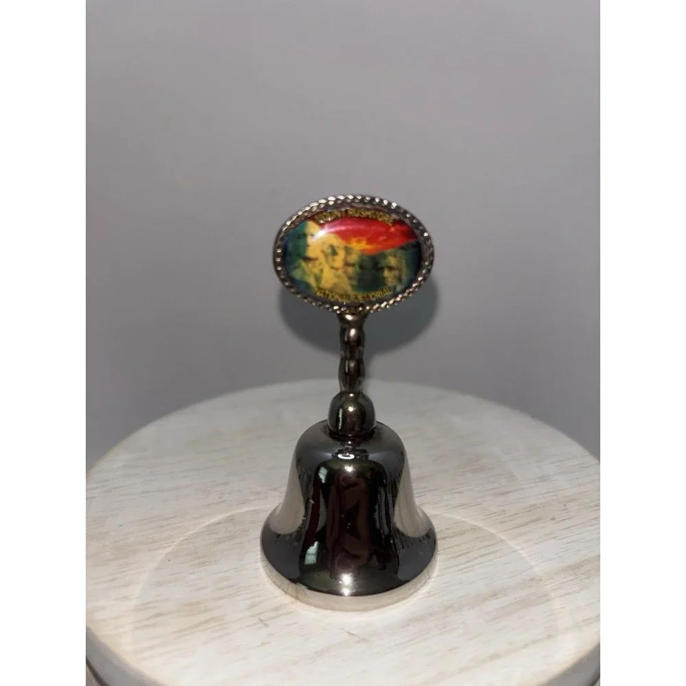 Vintage Silver Plated Mount Rushmore Bell 4